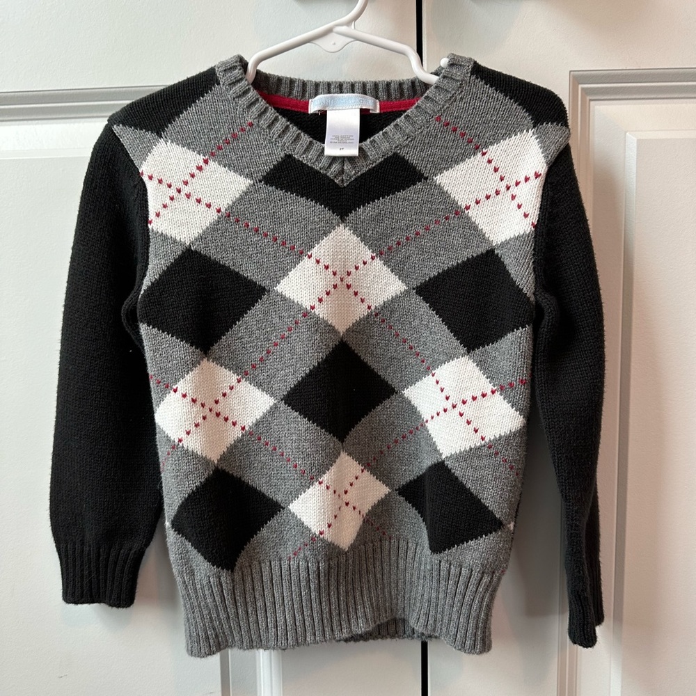 Janie and Jack Boys Argyle Sweater Size 2T